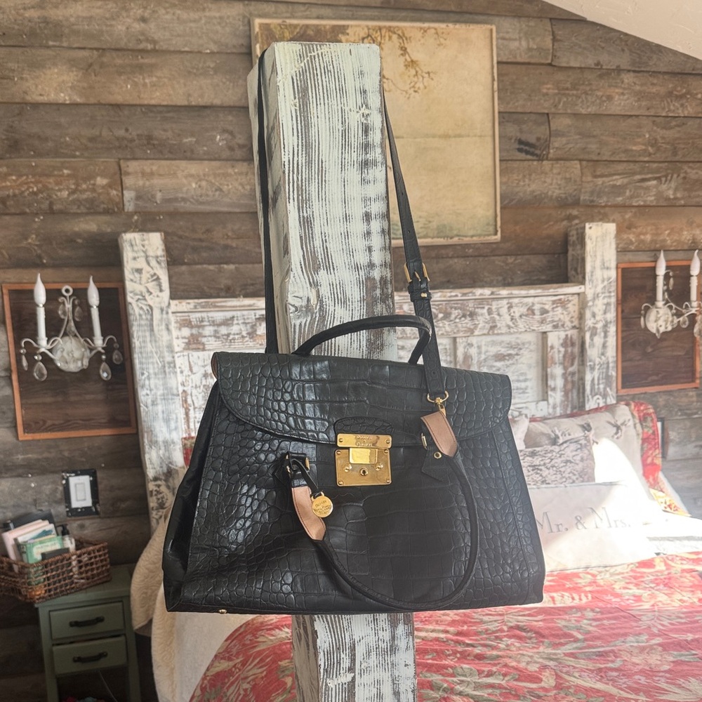Dooney & Bourke Black Crocodile Satchel